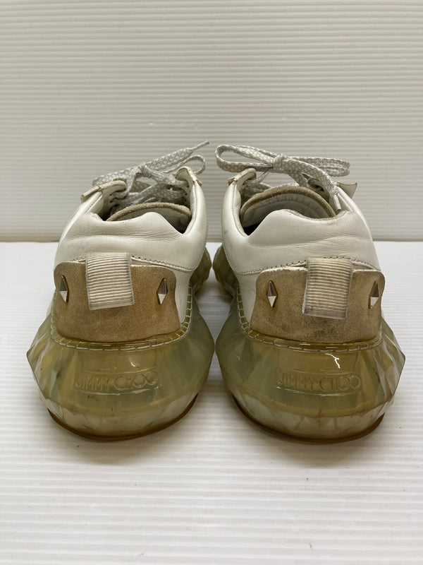 【現状渡し品】【メンズ】 JIMMY CHOO ジミーチュウ DIAMOND M SNEAKER ダイアモンド スニーカー 靴 183-260127-jt-15-min サイズ：41 カラー：ホワイト 万代Net店