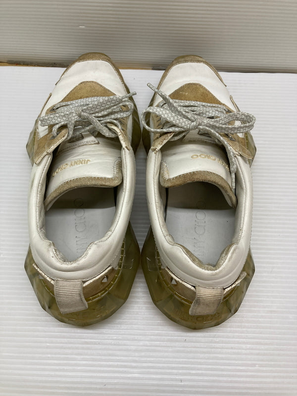 【現状渡し品】【メンズ】 JIMMY CHOO ジミーチュウ DIAMOND M SNEAKER ダイアモンド スニーカー 靴 183-260127-jt-15-min サイズ：41 カラー：ホワイト 万代Net店