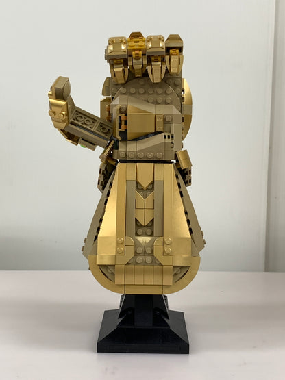 【現状渡し品】 レゴ マーベル インフィニティ コレクタブルビルディングキット サノス 右手ガントレット インフィニティストーン付き レゴ組み済み 055-260918-em-06-min 万代Net店