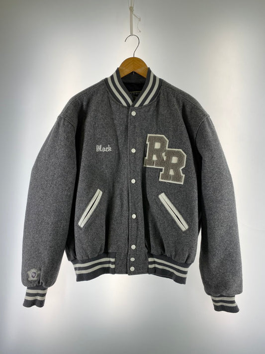 【中古品】【メンズ】 HOLLOWAY ホロウェイ 90~00S STADIUM JACKET スタジアムジャケット アウター 146-260321-zi-31-min サイズ：L カラー：グレー 万代Net店