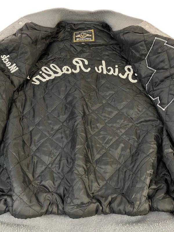 【中古品】【メンズ】 HOLLOWAY ホロウェイ 90~00S STADIUM JACKET スタジアムジャケット アウター 146-260321-zi-31-min サイズ：L カラー：グレー 万代Net店