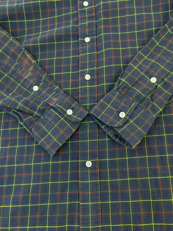 【現状渡し品】【メンズ】 POLO RALPH LAUREN ポロ・ラルフローレン 90S ESTATE SPORT HORSE‐LESS CHECK SHIRT チェックシャツ トップス 146-260321-zi-28-min サイズ：L カラー：マルチカラー 万代Net店