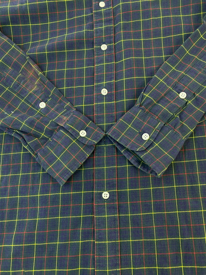 【現状渡し品】【メンズ】 POLO RALPH LAUREN ポロ・ラルフローレン 90S ESTATE SPORT HORSE‐LESS CHECK SHIRT チェックシャツ トップス 146-260321-zi-28-min サイズ：L カラー：マルチカラー 万代Net店