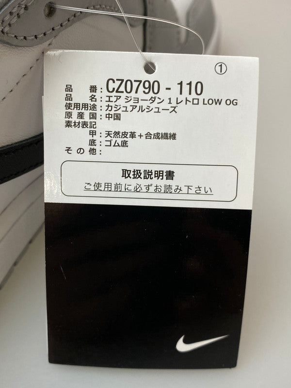 【中古美品】【メンズ】 NIKE ナイキ AIR JORDAN 1 RETRO LOW OG BARONS CZ0790-110 エアジョーダン1 ロー バロンズ スニーカー 靴 160-260114-jt-08-min サイズ：US 11 29.0cm カラー：WHITE/BLACK-WOLF GREY 万代Net店