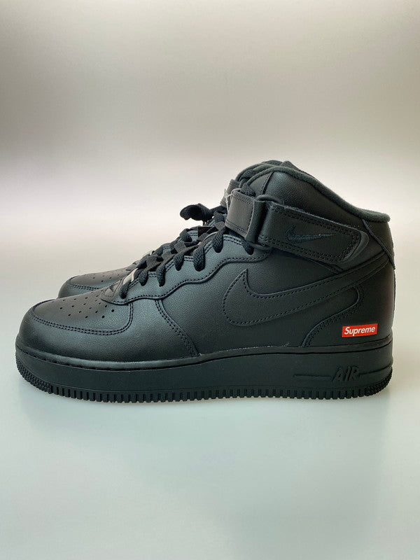 【中古美品】【メンズ】 NIKE ナイキ × SUPREME シュプリーム AIR FORCE 1 MID FW24 FZ8784-001 エアフォース1 ミッド スニーカー 靴 160-260114-jt-11-min サイズ：US 9.5 27.5cm カラー：BLACK 万代Net店