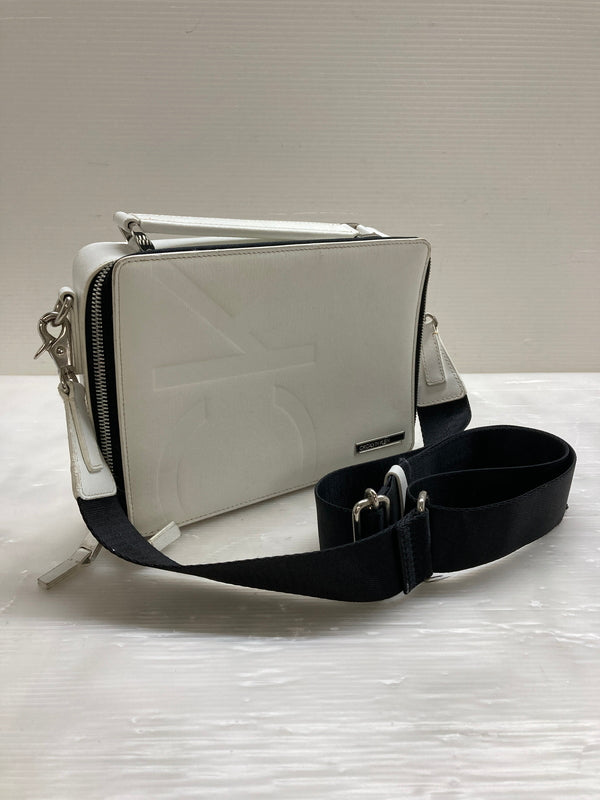 【中古品】【レディース】 1191 カルバンクライン 2WAY LEATHER BAG ツーウェイ レザー バッグ カバン 188-260123-jt-01-min カラー：ホワイト 万代Net店