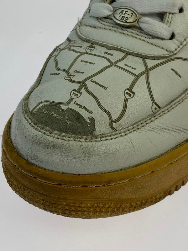 【現状渡し品】【メンズ】 NIKE ナイキ 309096-114 AIR FORCE 1 LA MAP 鑑賞用 160-260114-zi-65-min サイズ：28cm カラー：ホワイト 万代Net店