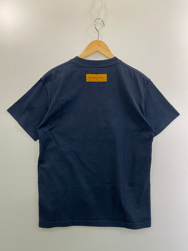 【中古品】【メンズ】 LOUIS VUITTON ルイ・ヴィトン HNY55W 23SS エンボスLVロゴ Tシャツ 179-260114-zi-45-min サイズ：S カラー：ネイビー 万代Net店