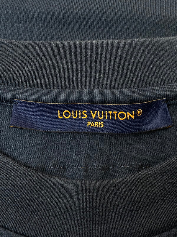 【中古品】【メンズ】 LOUIS VUITTON ルイ・ヴィトン HNY55W 23SS エンボスLVロゴ Tシャツ 179-260114-zi-45-min サイズ：S カラー：ネイビー 万代Net店