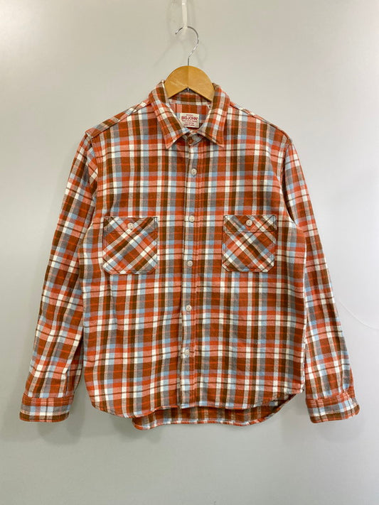 【中古品】【メンズ】 BIGJOHN ビックジョン MS022D チェック ヘビーウェイトネルシャツ 146-260125-zi-33-min サイズ：XL カラー：オレンジ系 万代Net店