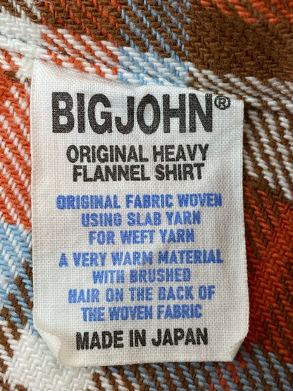 【中古品】【メンズ】 BIGJOHN ビックジョン MS022D チェック ヘビーウェイトネルシャツ 146-260125-zi-33-min サイズ：XL カラー：オレンジ系 万代Net店