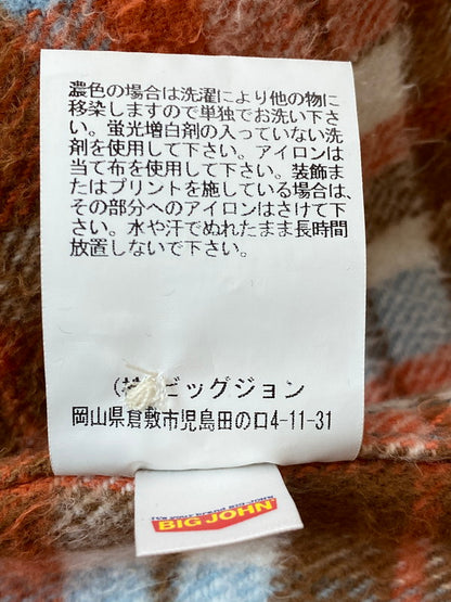 【中古品】【メンズ】 BIGJOHN ビックジョン MS022D チェック ヘビーウェイトネルシャツ 146-260125-zi-33-min サイズ：XL カラー：オレンジ系 万代Net店