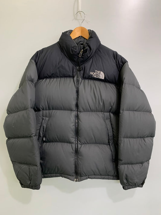 【中古品】【メンズ】 THE NORTH FACE ザ・ノースフェイス CENTER LOGO NUPSTE 700FILL ヌプシジャケット アウター 144-260114-zi-33-min サイズ：L カラー：ブラック/グレー 万代Net店
