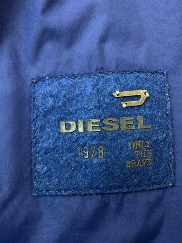【中古品】【メンズ】 DIESEL ディーゼル 90's 2WAY NYLON JACKET 90年代 2ウェイ ナイロンジャケット アウター 146-260126-SH-16-min サイズ：M カラー：ネイビー ブラック 万代Net店
