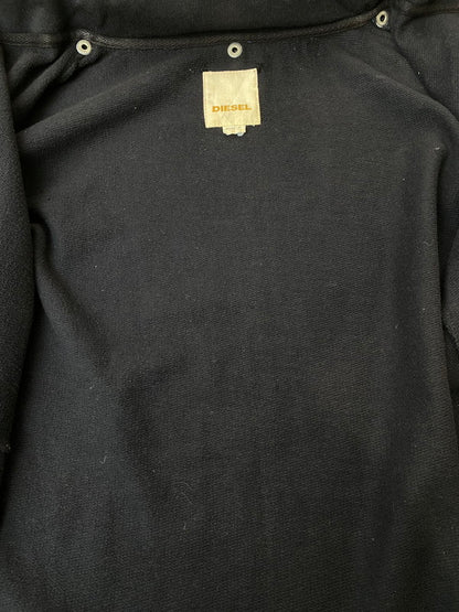 【中古品】【メンズ】 DIESEL ディーゼル 90's 2WAY NYLON JACKET 90年代 2ウェイ ナイロンジャケット アウター 146-260126-SH-16-min サイズ：M カラー：ネイビー ブラック 万代Net店