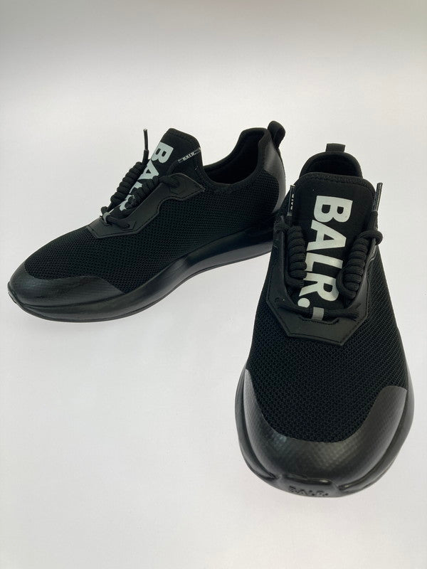 【中古品】【メンズ】 BALR ボーラー ロゴスニーカー 8719777107295 ロゴプリント ローカット スニーカー メンズ シューズ 靴 163-260125-em-18-min サイズ：26.5cm カラー：ブラック 万代Net店