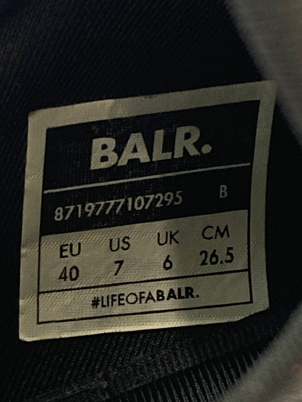 【中古品】【メンズ】 BALR ボーラー ロゴスニーカー 8719777107295 ロゴプリント ローカット スニーカー メンズ シューズ 靴 163-260125-em-18-min サイズ：26.5cm カラー：ブラック 万代Net店