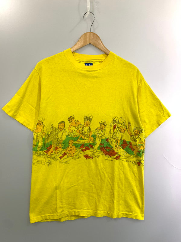 【現状渡し品】【メンズ】 OP Ocean Pacific オーピー 80S S S TEE Tシャツ トップス 146-260402-zi-14-min サイズ：L カラー：イエロー 万代Net店