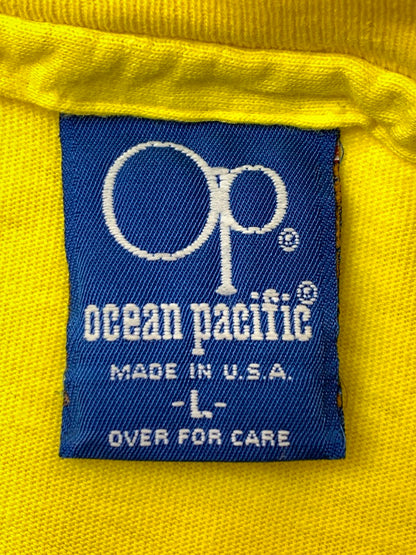 【現状渡し品】【メンズ】 OP Ocean Pacific オーピー 80S S S TEE Tシャツ トップス 146-260402-zi-14-min サイズ：L カラー：イエロー 万代Net店