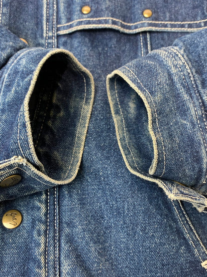 【中古品】【メンズ】 USED ユーズド STUDS DESIGN DENIM JACKET スタッズ デザイン デニム ジャケット メンズ アウター 146-260403-em-20-min サイズ：XL カラー：インディゴブルー 万代Net店