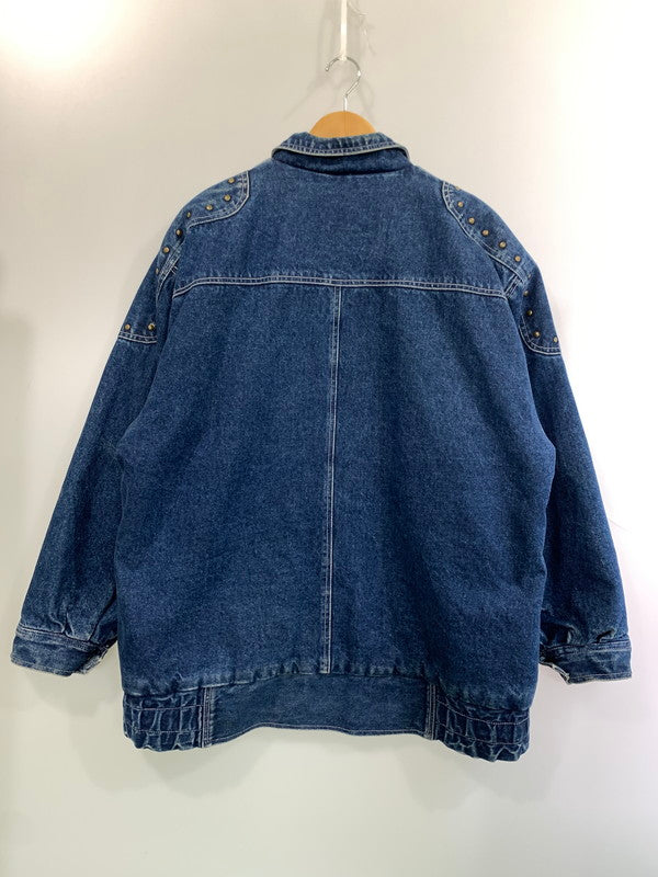 【中古品】【メンズ】 USED ユーズド STUDS DESIGN DENIM JACKET スタッズ デザイン デニム ジャケット メンズ アウター 146-260403-em-20-min サイズ：XL カラー：インディゴブルー 万代Net店