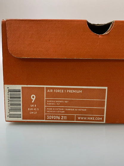 【中古品】【メンズ】 NIKE ナイキ AIR FORCE 1 LOW PREMIUM 309096-211 エアフォース1 ロー プレミアム スニーカー 靴 160-260114-jt-12-min サイズ：US 9 27.0cm カラー：BARCQUE BROWN/NET 万代Net店