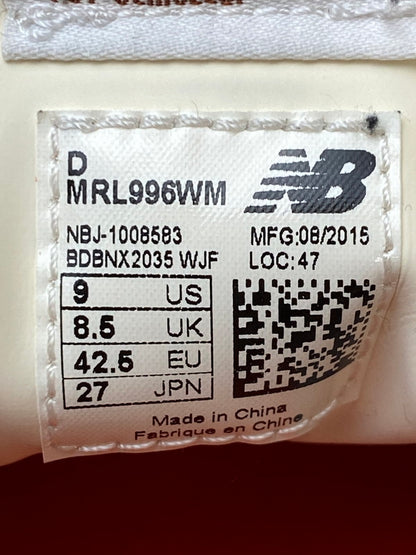 【中古品】【メンズ】 NEW BALANCE ニューバランス ×WHIZ LIMITED ウィズリミテッド MRL996WM スニーカー 靴 162-260114-jt-19-min サイズ：US 9 27.0cm カラー：ブラウン/オレンジ 万代Net店