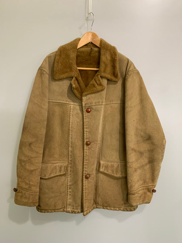 【現状渡し品】【メンズ】 USED ユーズド ムートン ボア クルミボタンコート メンズアウター メンズジャケット 146-260403-KS-01-min サイズ：不明 カラー：ベージュ系 万代Net店