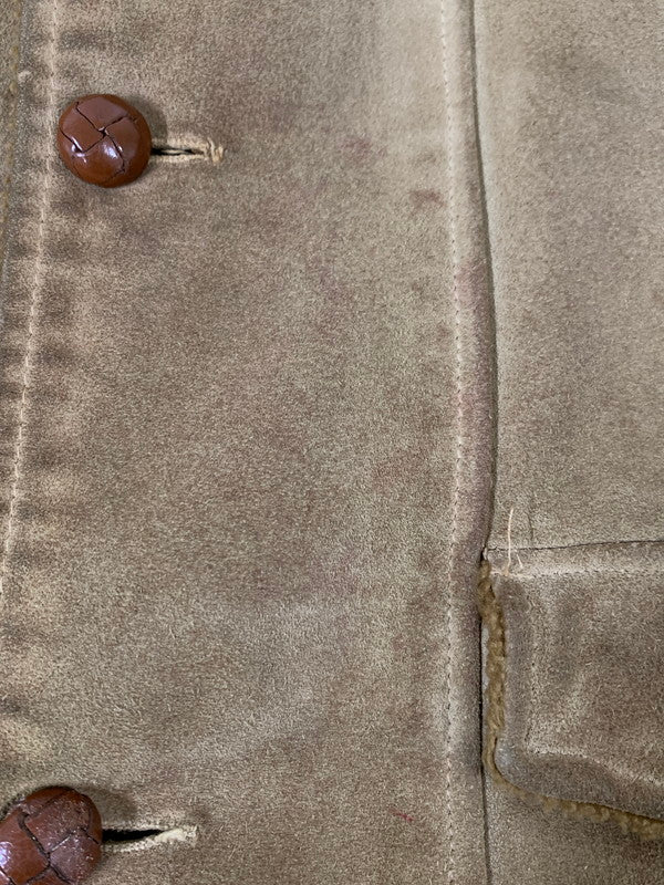 【現状渡し品】【メンズ】 USED ユーズド ムートン ボア クルミボタンコート メンズアウター メンズジャケット 146-260403-KS-01-min サイズ：不明 カラー：ベージュ系 万代Net店