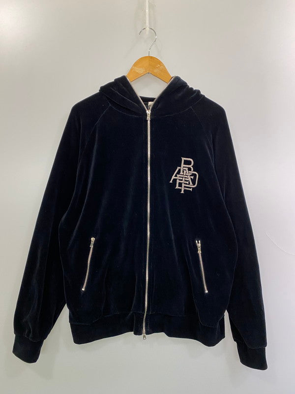 【中古品】【メンズ】 A BATHING APE アベイシングエイプ 00S VELOUR HOODIE ベロアフーディー 142-260114-zi-50-min サイズ：L カラー：ブラック 万代Net店