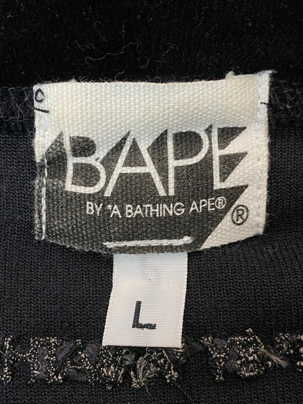 【中古品】【メンズ】 A BATHING APE アベイシングエイプ 00S VELOUR HOODIE ベロアフーディー 142-260114-zi-50-min サイズ：L カラー：ブラック 万代Net店