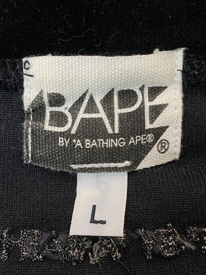 【中古品】【メンズ】 A BATHING APE アベイシングエイプ 00S VELOUR HOODIE ベロアフーディー 142-260114-zi-50-min サイズ：L カラー：ブラック 万代Net店