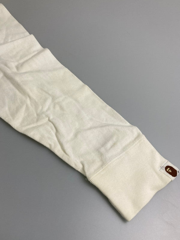 【中古品】【メンズ】 A BATHING APE アベイシングエイプ 90-00S BAPE LOGO LS TEE プリントロゴ Tシャツ 90年代 00年代 長袖 メンズ トップス ヴィンテージ 142-260127-em-19-min サイズ：S カラー：ホワイト 万代Net店