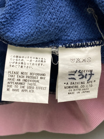 【中古品】【キッズ】 A BATHING APE アベイシングエイプ 00S CRAZY PATTERN KIDS HOODIE フーディ 173-260129-zi-26-min サイズ：130 カラー：ネイビー/グレー 万代Net店