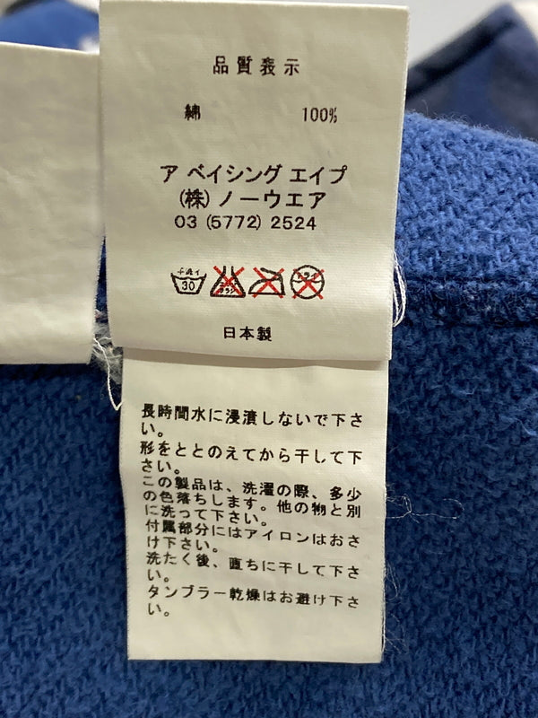 【中古品】【キッズ】 A BATHING APE アベイシングエイプ 00S CRAZY PATTERN KIDS HOODIE フーディ 173-260129-zi-26-min サイズ：130 カラー：ネイビー/グレー 万代Net店