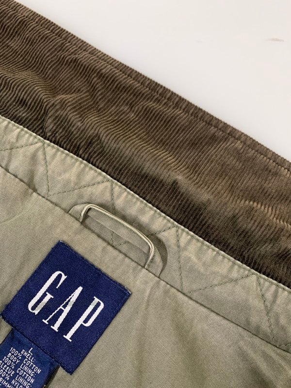 【現状渡し品】【メンズ】 OLD GAP オールドギャップ 90S HUNTING JAKCET ハンティングジャケット メンズジャケット メンズアウター 146-260403-KS-07-min サイズ：L カラー：グリーン系 万代Net店