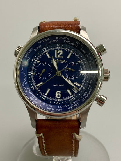 【中古品】【メンズ】 Orobianco オロビアンコ OR-0050-5 クォーツ 腕時計 198-260123-jt-06-min カラー：ネイビー/ブラウン 万代Net店