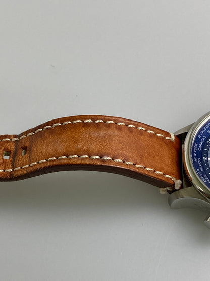 【中古品】【メンズ】 Orobianco オロビアンコ OR-0050-5 クォーツ 腕時計 198-260123-jt-06-min カラー：ネイビー/ブラウン 万代Net店