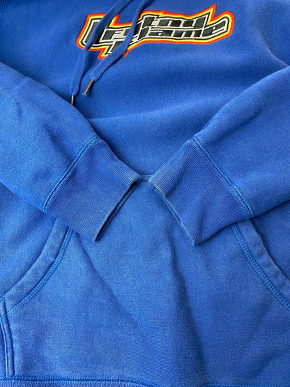 【中古品】【メンズ】 LFYT エルエフワイティー LFYTNY FLAME HOODIE フレイム フーディー 142-260321-zi-25-min サイズ：L カラー：ブルー 万代Net店