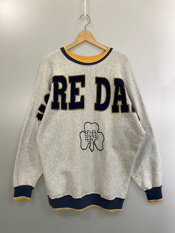 【中古品】【メンズ】 USED ユーズド NOTRE DAME SWEATSHIRT スウェットシャツ トレーナー トップス 146-260715-yn-13-min サイズ：表記なし 下記参照 カラー：ライトグレー 万代Net店