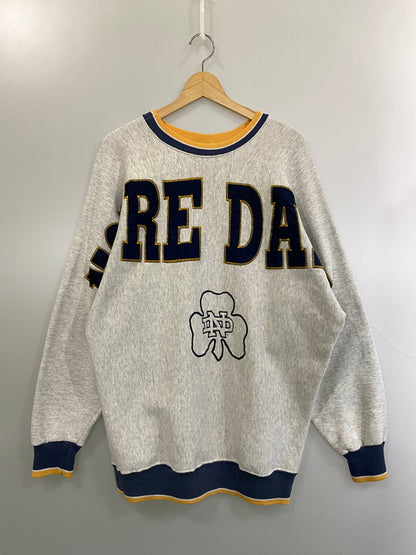 【中古品】【メンズ】 USED ユーズド NOTRE DAME SWEATSHIRT スウェットシャツ トレーナー トップス 146-260715-yn-13-min サイズ：表記なし 下記参照 カラー：ライトグレー 万代Net店