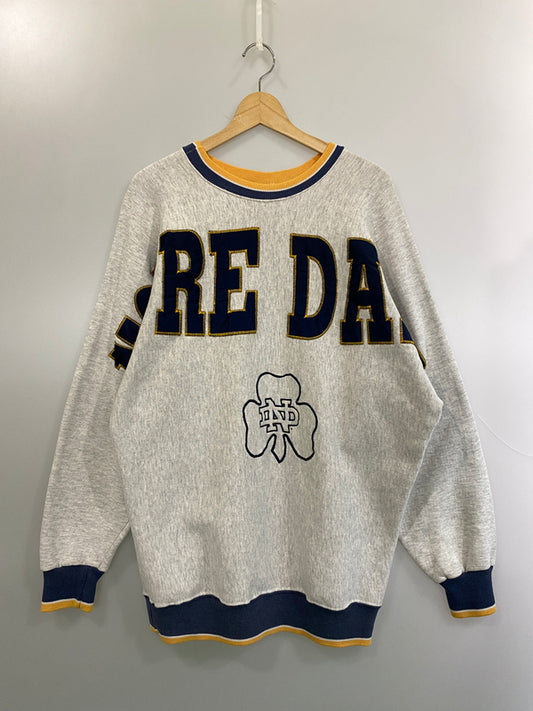 【中古品】【メンズ】 USED ユーズド NOTRE DAME SWEATSHIRT スウェットシャツ トレーナー トップス 146-260715-yn-13-min サイズ：表記なし 下記参照 カラー：ライトグレー 万代Net店