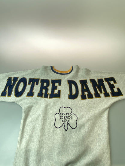 【中古品】【メンズ】 USED ユーズド NOTRE DAME SWEATSHIRT スウェットシャツ トレーナー トップス 146-260715-yn-13-min サイズ：表記なし 下記参照 カラー：ライトグレー 万代Net店