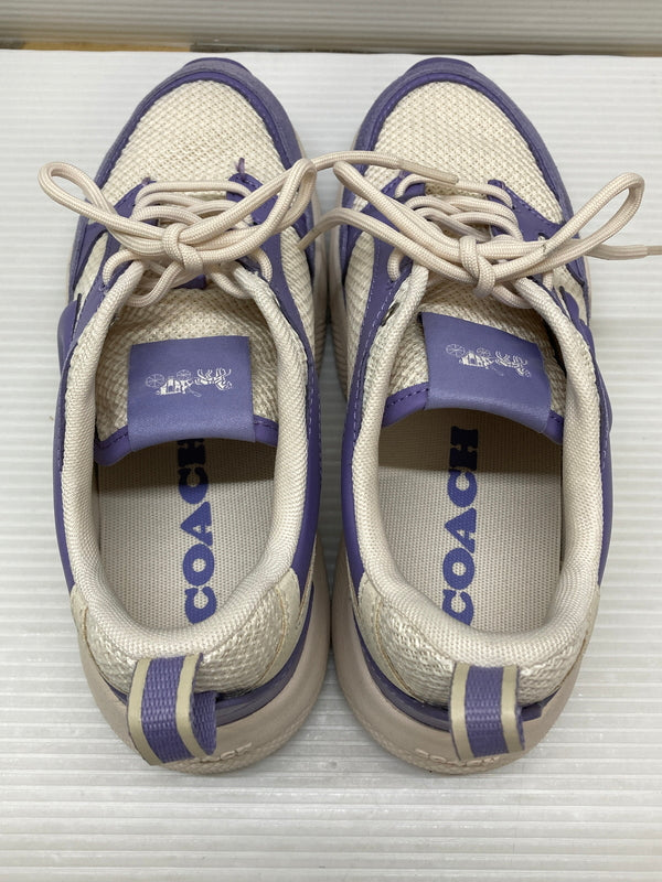 【中古品】【レディース】 COACH コーチ ストライダー スニーカー CP837 靴 183-260127-jt-13-min サイズ：US 6B 23.0cm カラー：ホワイト/パープル 万代Net店