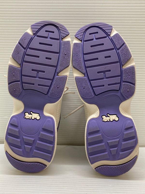 【中古品】【レディース】 COACH コーチ ストライダー スニーカー CP837 靴 183-260127-jt-13-min サイズ：US 6B 23.0cm カラー：ホワイト/パープル 万代Net店