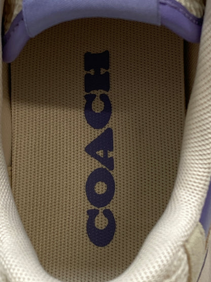【中古品】【レディース】 COACH コーチ ストライダー スニーカー CP837 靴 183-260127-jt-13-min サイズ：US 6B 23.0cm カラー：ホワイト/パープル 万代Net店