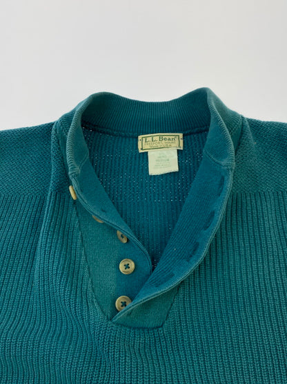 【現状渡し品】【メンズ】 L.L.Bean エルエルビーン 80-90S ヘンリーネック コットンニットセーター 144-260321-zi-26-min サイズ：M 万代Net店