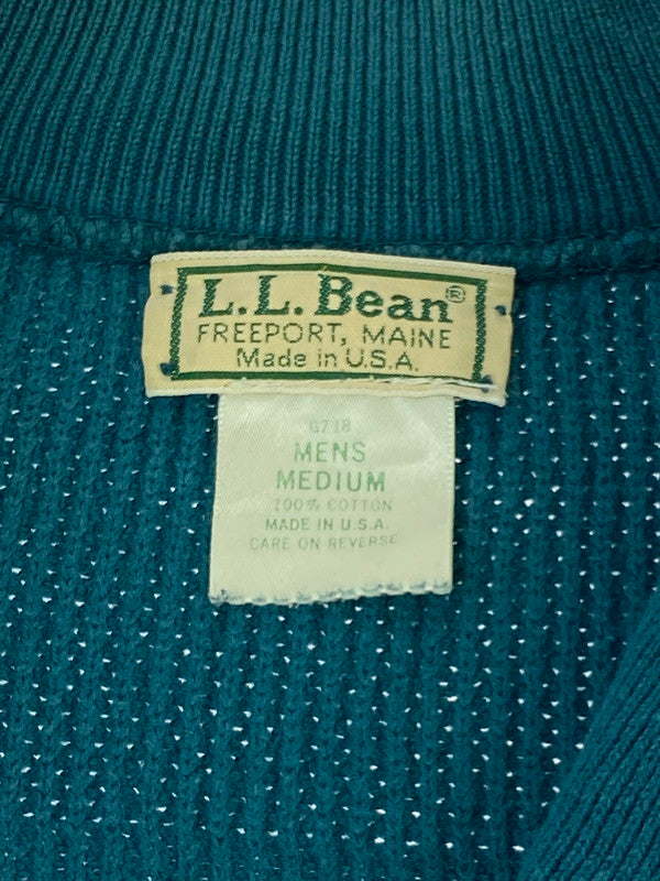 【現状渡し品】【メンズ】 L.L.Bean エルエルビーン 80-90S ヘンリーネック コットンニットセーター 144-260321-zi-26-min サイズ：M 万代Net店