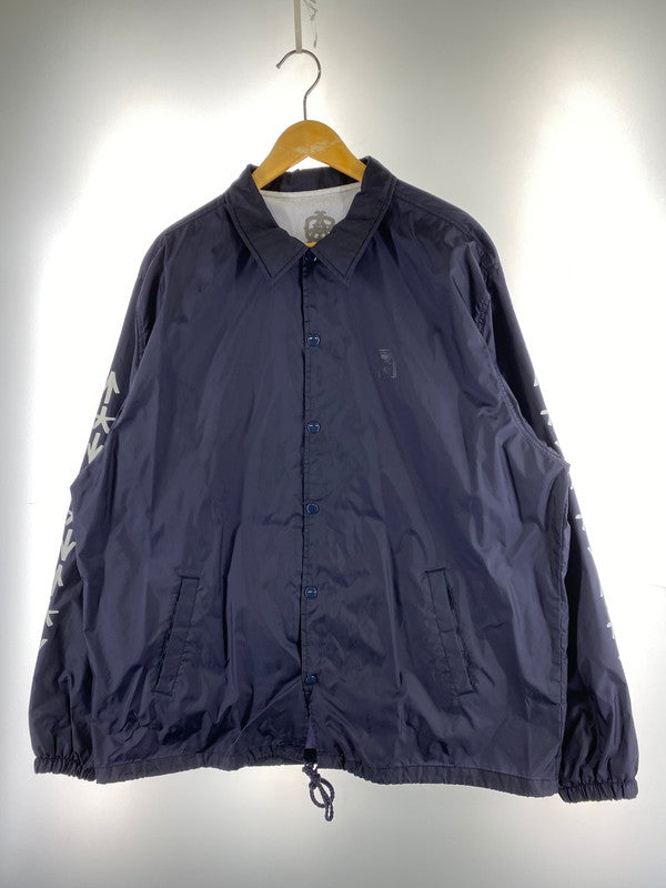 【中古品】【メンズ】 AGIT アジト ERIC HAZE PRINT COACH JACKET エリック ヘイズ プリント コーチジャケット メンズ アウター 142-260322-em-23-min サイズ：XL カラー：ネイビー 万代Net店