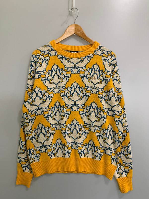 【中古品】【メンズ】 FTC エフティーシー FT0025AMSW11 ALLOVER JACQUARD SWEATER オールオーバー ジャカード ニット セーター 142-260403-KS-10-min サイズ：M カラー：イエロー系 万代Net店